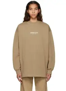 Womens  FEAR OF GOD ESSENTIALS Tan Cotton Sweatshirt Size: XL NWT