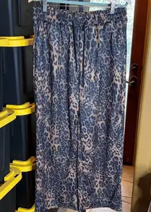 SHEIN Leopard Animal Print Pants - Black and Tan Size XL