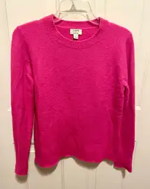 J.Crew Factory extra soft magenta crewneck sweater