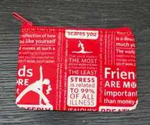 NEW Lululemon Red Manifesto Inspirational Coin Purse Gift Card Holder