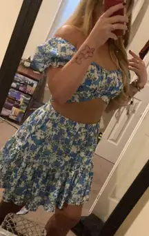 Two piece matching floral set