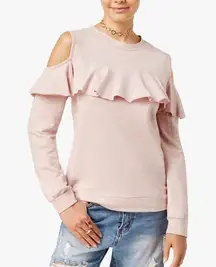 Polly & Ester Cold Shoulder Long Sleeve Sweatshirt