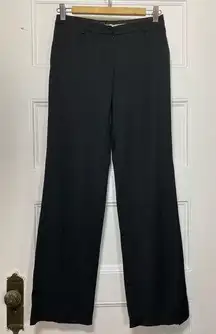 Emporio Armani | Wool Blend Straight Leg Tailored Trousers in Black Size 4