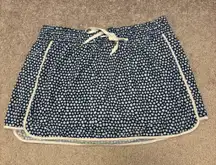 GAP Blue and White Patterned Drawstring Skort