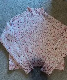 Lauren Conrad LC Knit Sweater turtleneck pink and orange