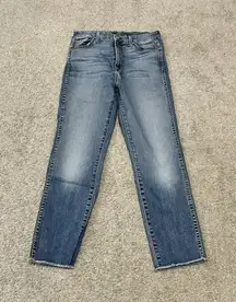7 For All Mankind Cropped High Waist Vintage Straight Jeans, Size‎ 28