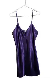 Vintage Satin Nightie in Royal Purple size medium slip dress