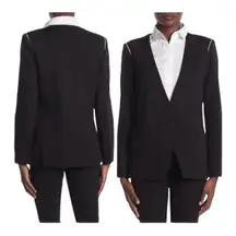 Nordstrom Amanda + chelsea black blazer womens small business casual academia pr