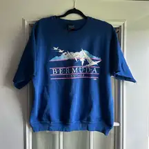 Vintage Bermuda long tails cut off sleeve sweatshirt