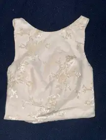 Cream Satin Top