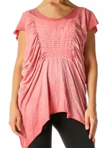 All Saints Pleated Soft Jersey Knit Top