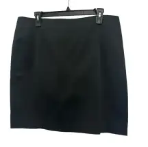 Boston Proper Mini Skirt Black Satin Feel Capsule Basic Size 14