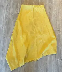 Hunter Bell Yellow sparkle Asymmetrical Women's Skirt