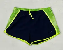Nike Dri Fit Navy & Lime Seattle Seahawks Athletic Running Gym Shorts Womens S/M