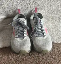 Light blue and pink Ricochet 3 Brooks running shoes