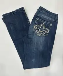 Women's Rock 47 by Wrangler Boot Cut Denim Jeans Size 11 x 34