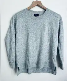 J. Crew Cashmere Classic Fit Crewneck long sleeve Sweater Light Gray womens XXS