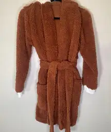 American Eagle Teddy Sherpa Robe With Hood