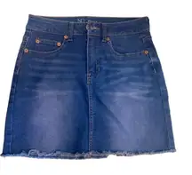 NO BO Women’s Denim Jean Mini Skirt Mid Rise Blue Size 5 (Juniors)