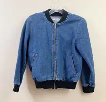 American Apparel  Bomber Zip-Up Jean Jacket