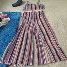 Pant and top two piece set striped never worn