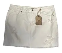 True Craft Denim White Skirt size 5