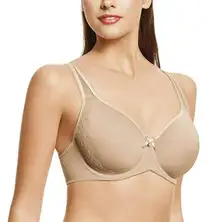 Wacoal Retro Chic Contour Bra Toast Womens 32DDD