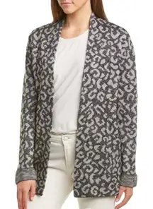 MICHAEL STARS Leopard Print Open Front Oversized Cardigan Size S NEW