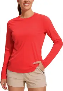 CRZ Yoga Women’s UPF 50+ Sun Long Sleeve Rash Guard Shirt Size Medium NWT