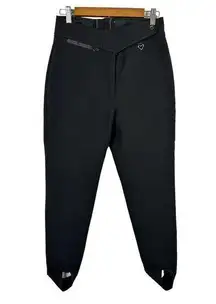 Obermeyer Womens size 10 L High Rise Wool Blend Ski Snow Pants Stirrups Black