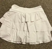 Athletic Skirt White Ruffles