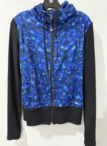 Alo‎ Yoga Jacket Blue And Black Size Small Hoodie Full Zip Athletic T