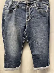 Nine West Women's Blue Capri Jeans/Pants Date night fit Size 16/33 SKU 2977