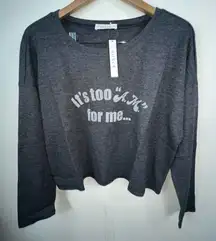 Soncy “It’s too A.M. for Me…” Plus Size Crop Thermal Top (Soncy‎ size 1)