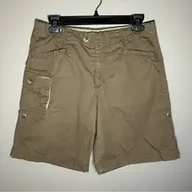 Columbia  brown multi pocket cargo hiking shorts women’s size medium 8