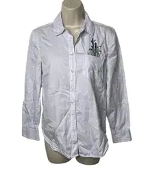 EQUIPMENT Femme Leema Cacti Cactus Striped Button Down Blouse sz XS