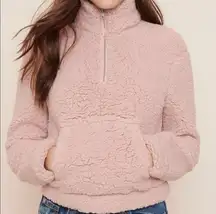 Garage Pink Sherpa Quarter Zip