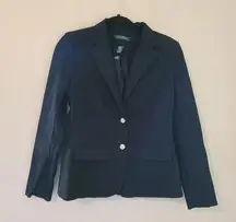 Lauren Ralph Lauren Black Crested Button Blazer