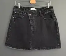 Abercrombie and Fitch High Rise The 90s Crossover Micro Mini Skirt Black Size 31