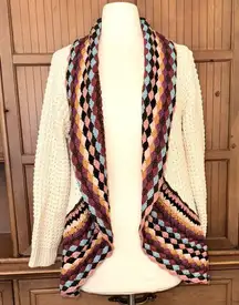 Cinthy Q Chunky Knit Cardigan Sweater, Size M/L