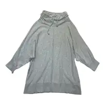 Jones New York Funnel Neck Pullover Sweatshirt plus gray cowl neck 1X Womens