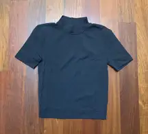 Black Mock Neck