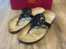 Tory Burch Miller Leather cork sandals shoes women’s 7 new in box