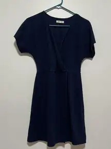 Madewell Cross-Front Flutter-Sleeve Mini Dress Size Small