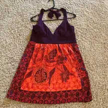 Studio Y New Without Tag Maroon Handkerchief Y2K Halter Top Paisley Printed