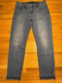 Kenneth Cole New York Jess Skinny Jeans Frayed Hem Women's‎ Size 12