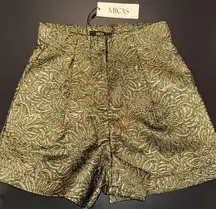 Micas Jacquard Gold Black Shorts