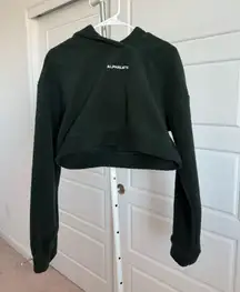 Alphalete Cropped Hoodie Emerald Green