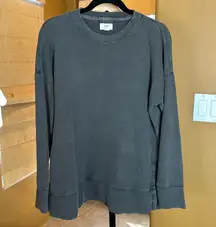 Aerie Gray Waffle Knit Pullover Oversized Size Small