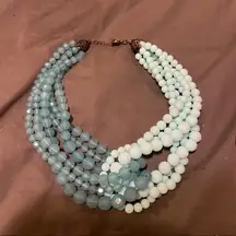 Teal statement necklace